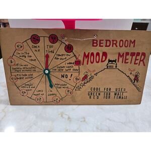 Vintage Bedroom Mood Meter Wood Wallhanging Humor Funny Romance Newlyweds